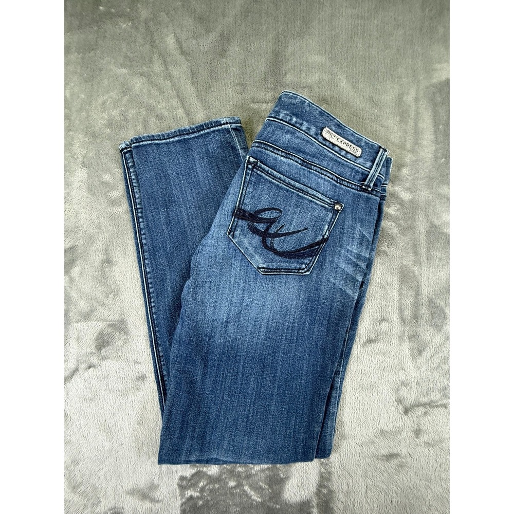 Express Stella Skinny Jeans Womens 8R Medium Wash Low Rise Regular Fit Denim